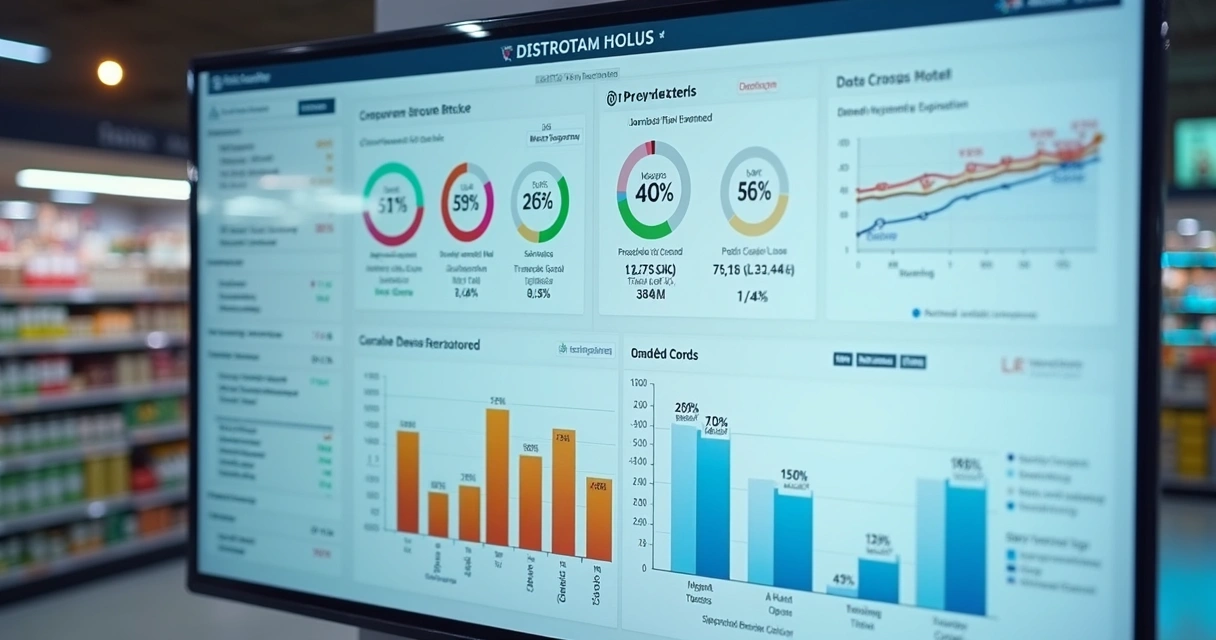 Dashboard analítico de estoque mostrando insights de SKU e prevenção de perdas 