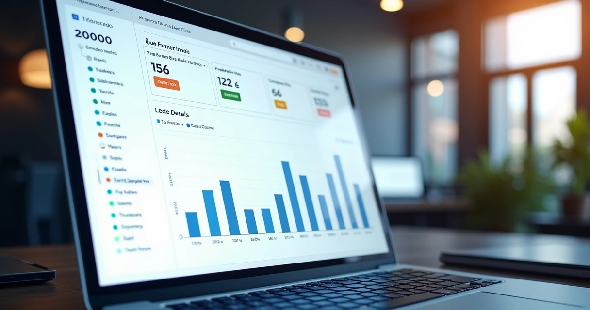 Dashboard de plataforma de prospecção mostrando filtros e lista segmentada 