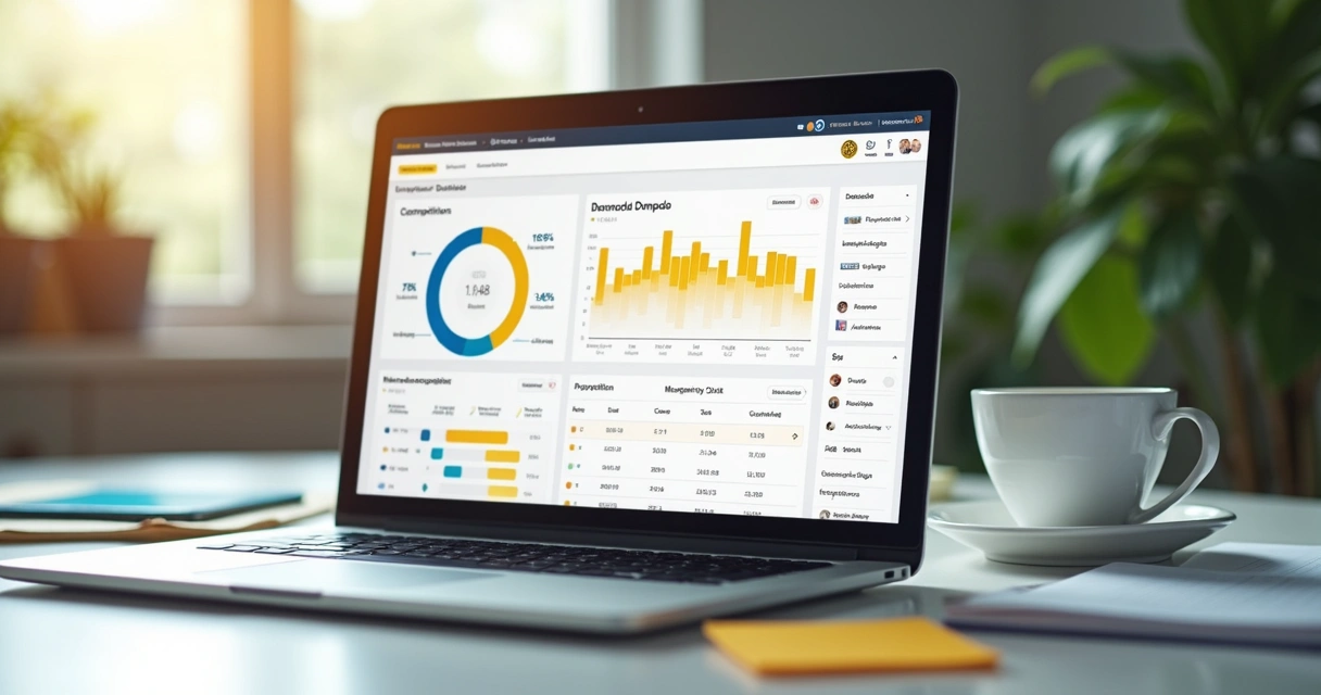 Dashboard com métricas de vendas e concorrência 