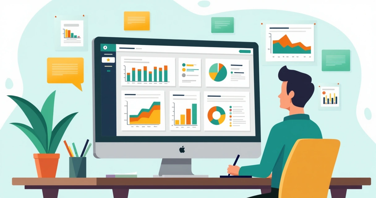Dashboard de tendências em projetos com gráfico de lições aprendidas 