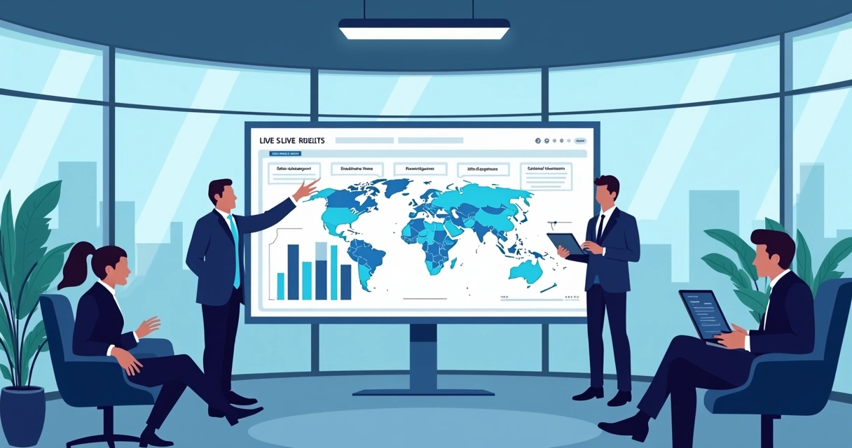 Dashboard de transparência mostrando apuração dos votos em tempo real. 