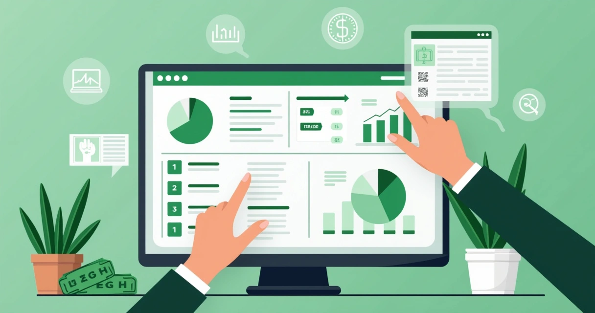 Dashboard financeiro com taxas detalhadas e relatórios fáceis de visualizar 