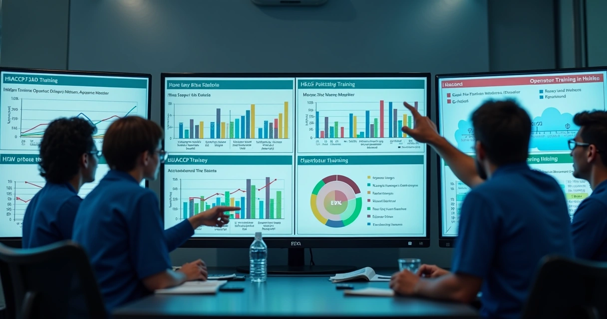 Dashboard mostrando evolução dos operadores em treinamentos APPCC