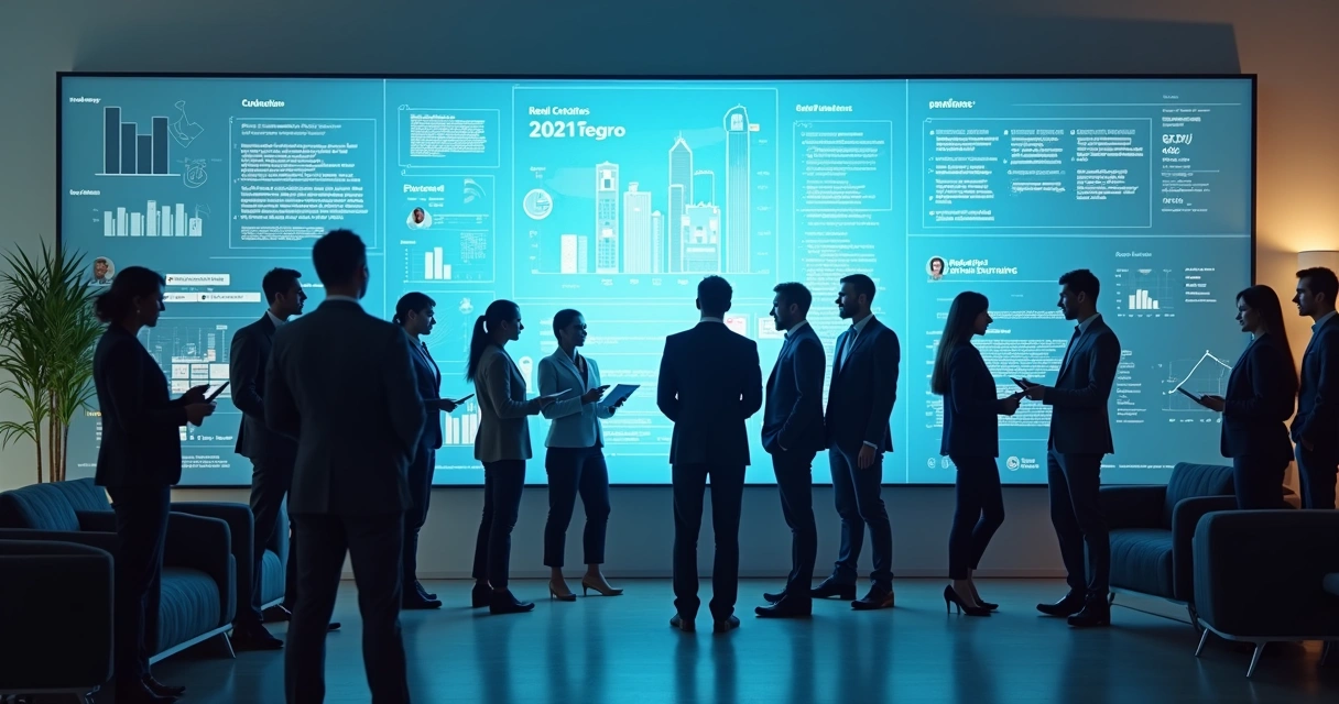 Painel digital com contratos imobiliários centralizados 