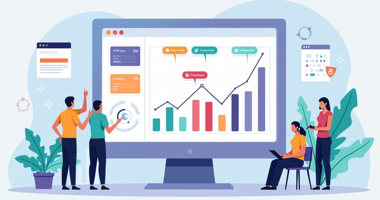 Dashboard com UTMs organizadas para análise de tráfego digital 