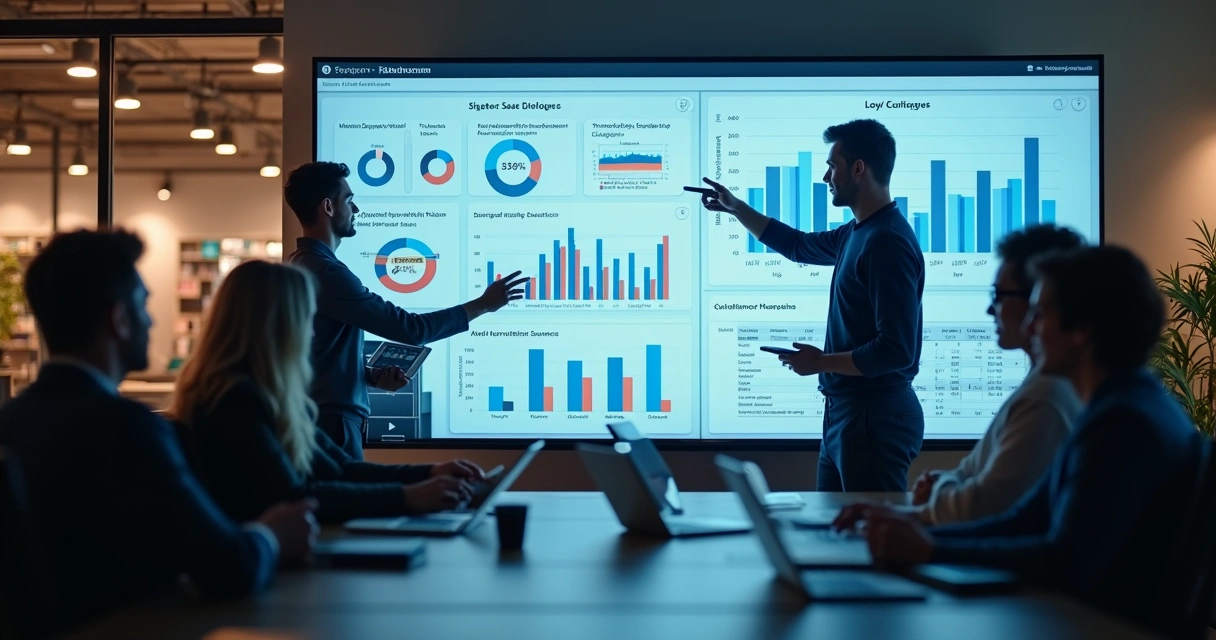 Dashboard de vendas em plataforma SaaS para varejo 