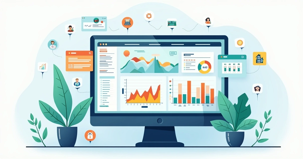Dashboard de vendas imobiliárias com métricas e funil visual Kanban 