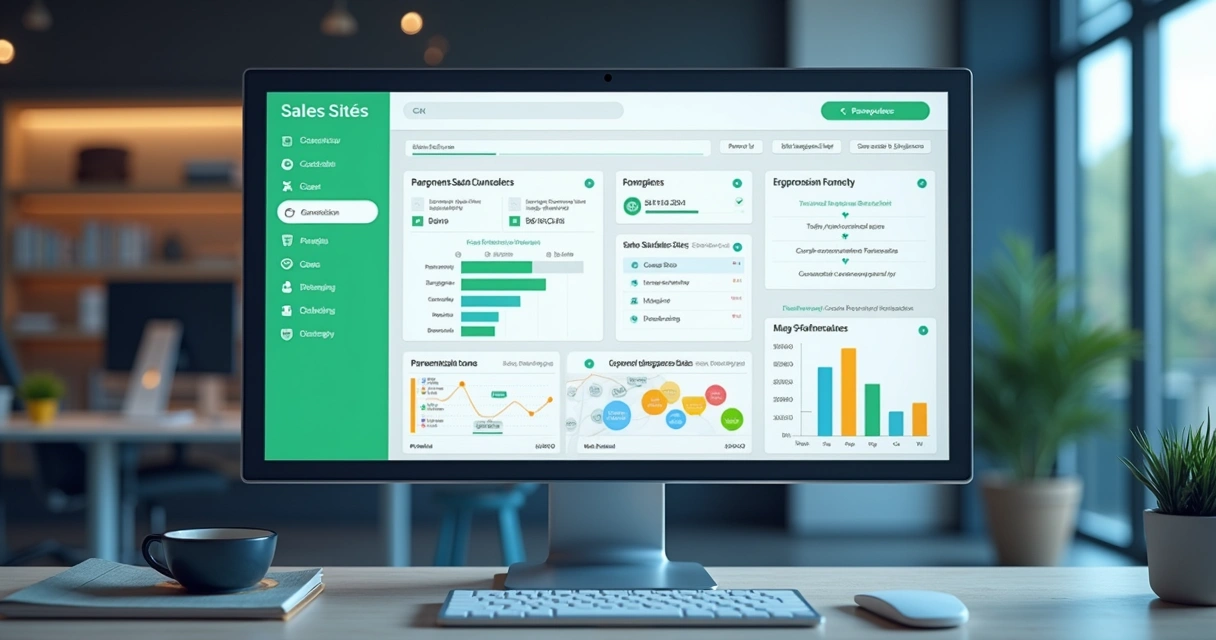 Painel de vendas com pagamentos confirmados e contatos em funil 