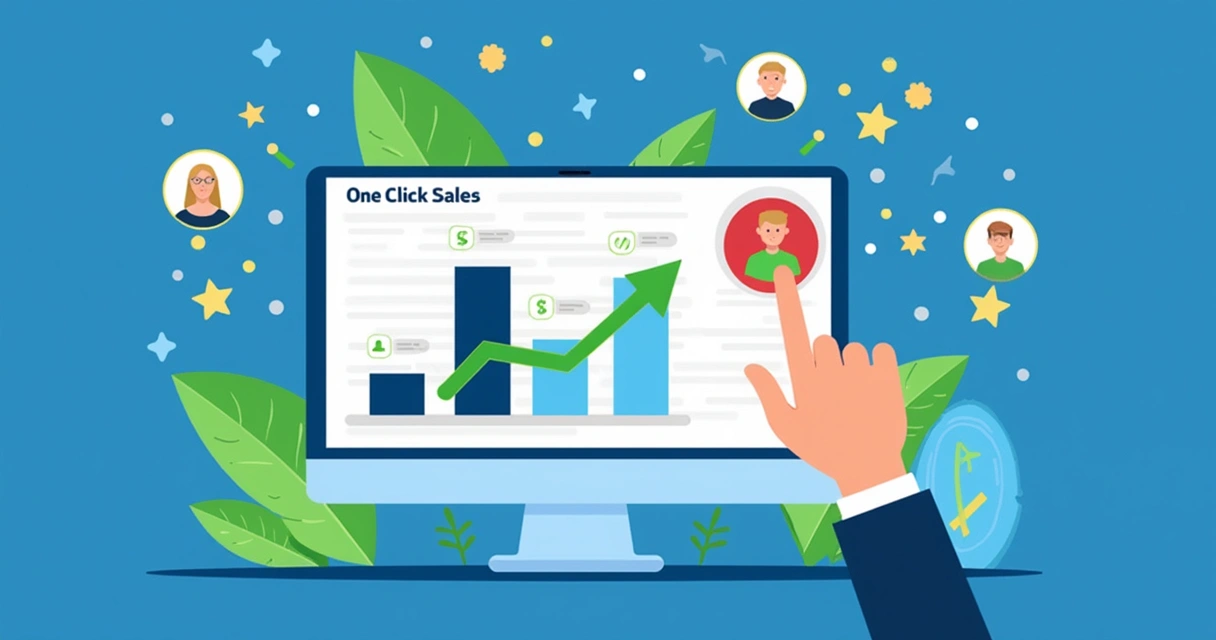 Dashboard mostrando aumento de vendas após checkout de um click 