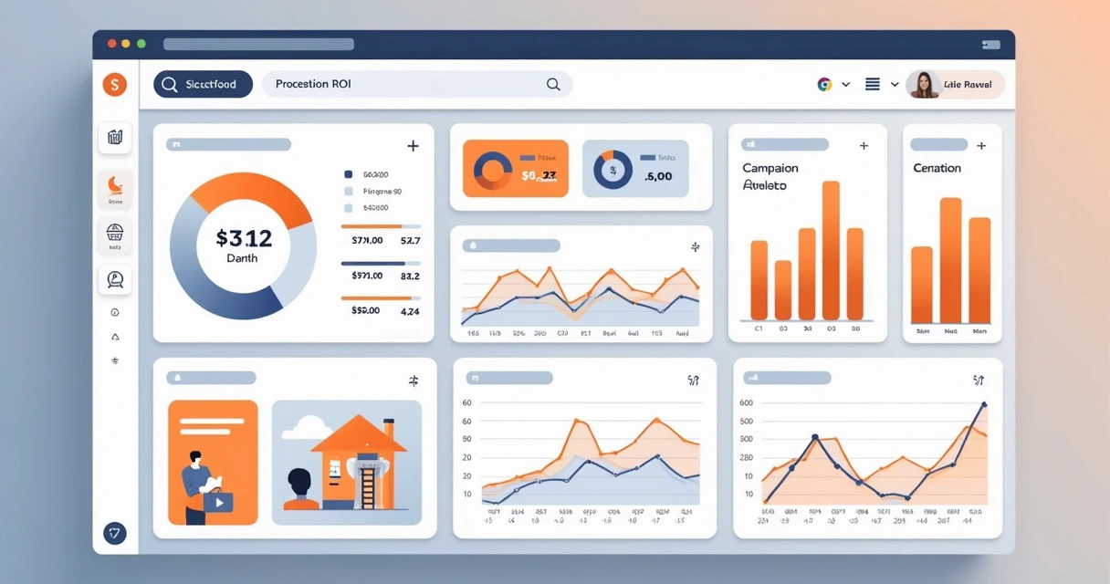 Dashboard unificado de vendas na Shopee mostrando gráficos detalhados 