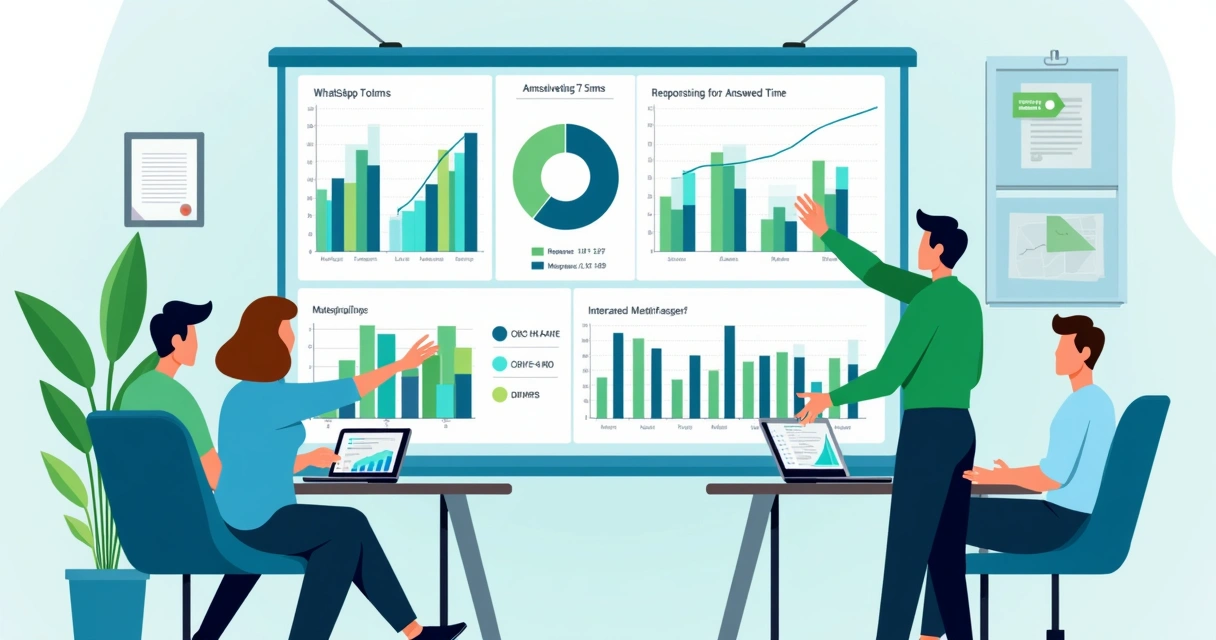Dashboard com métricas de resposta no WhatsApp 
