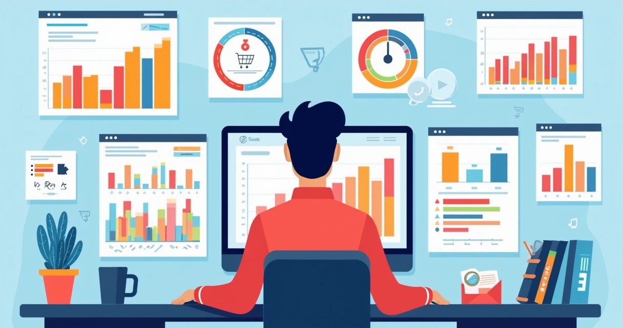 Dashboard de acompanhamento de métricas e vendas em e-commerce 