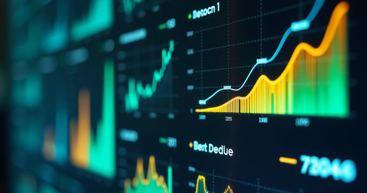 Dashboards digitais mostrando gráficos de ganhos após uso de IA 