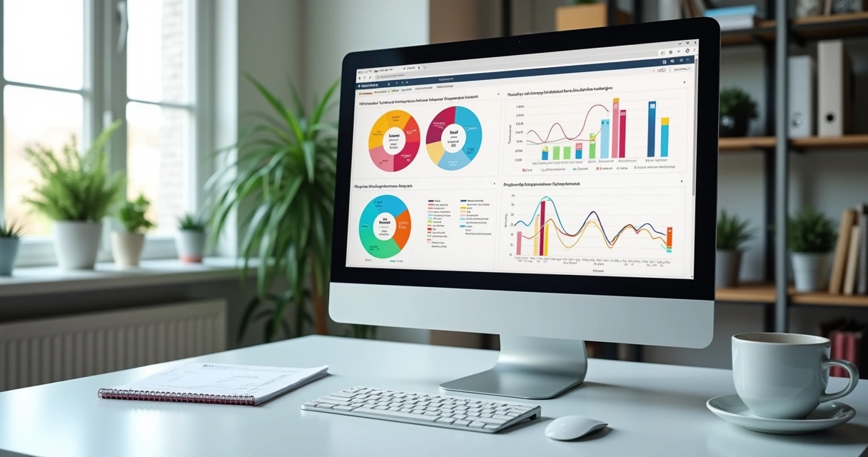 Dashboard com gráficos de relatórios DISC em análise de RH