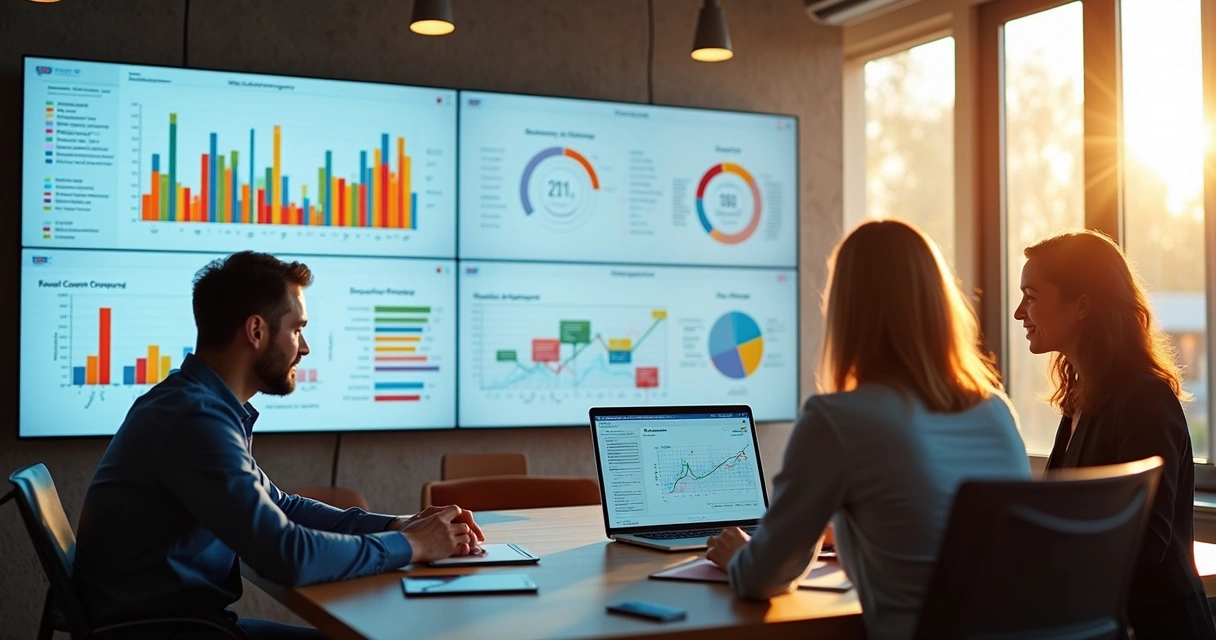 Dashboards visuais de aprendizagem em telas múltiplas