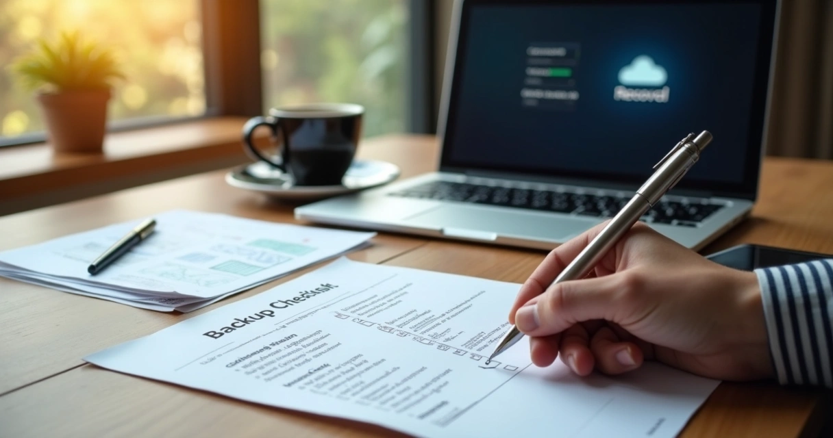 Checklist for data backup and cloud restore process 