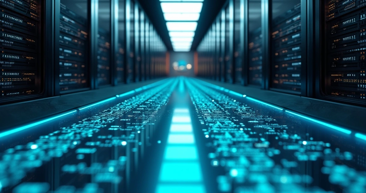 Tunel de servidores com fluxo digital de arquivos XML organizados