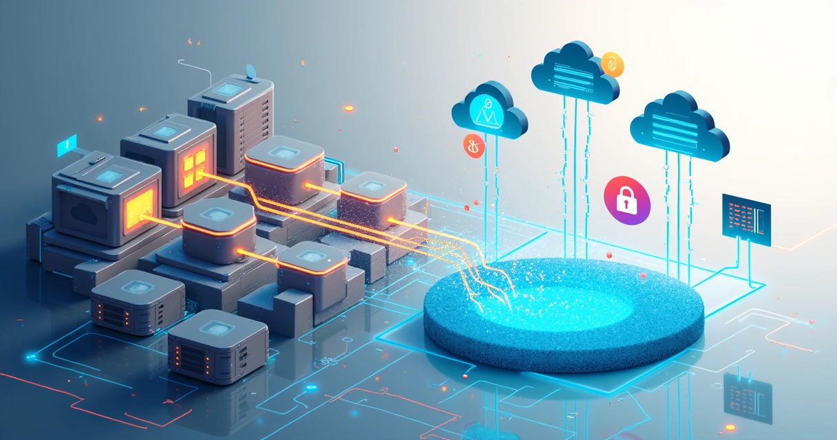 Fluxo de dados antigos para data lake moderno 