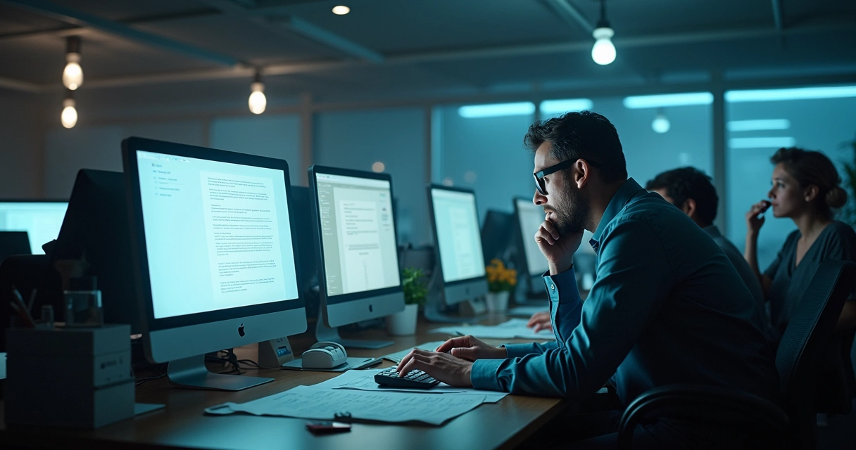 Representação de perda de dados empresariais em escritório 