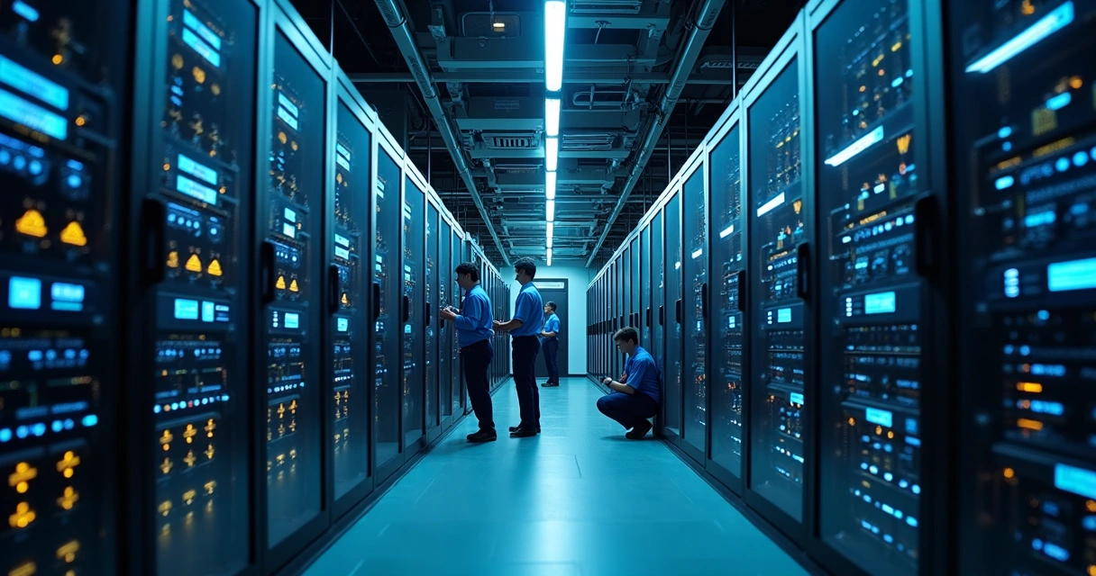 Datacenter empresarial moderno e seguro 