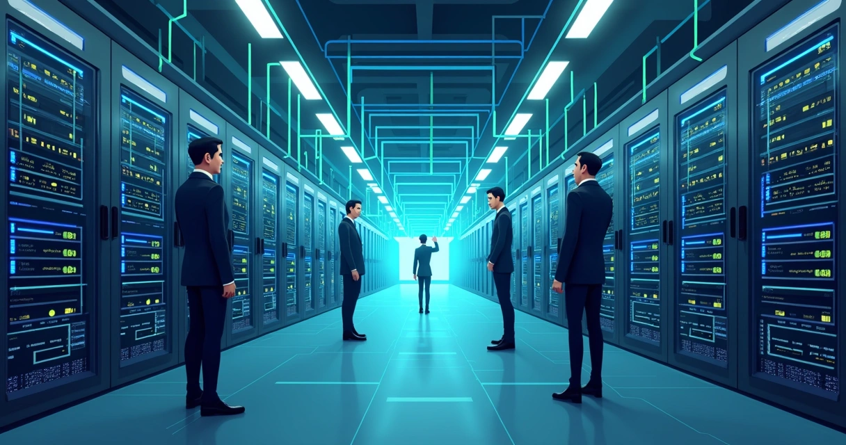 Datacenter moderno com servidores de alto desempenho 
