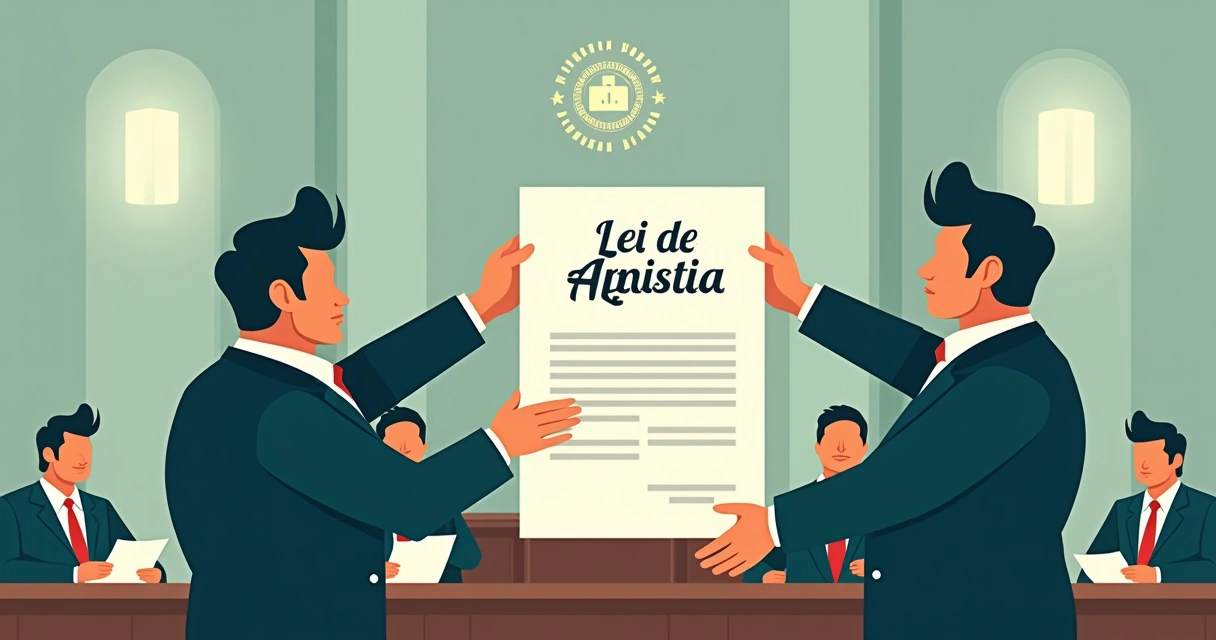 Plenário representando discussão sobre a lei da anistia no Brasil 