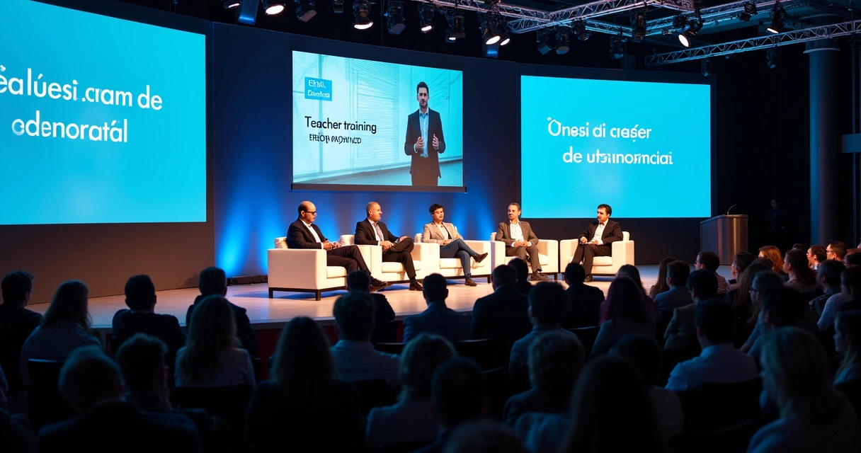 Palestrantes em debate sobre educação e tecnologia na Bett Brasil 