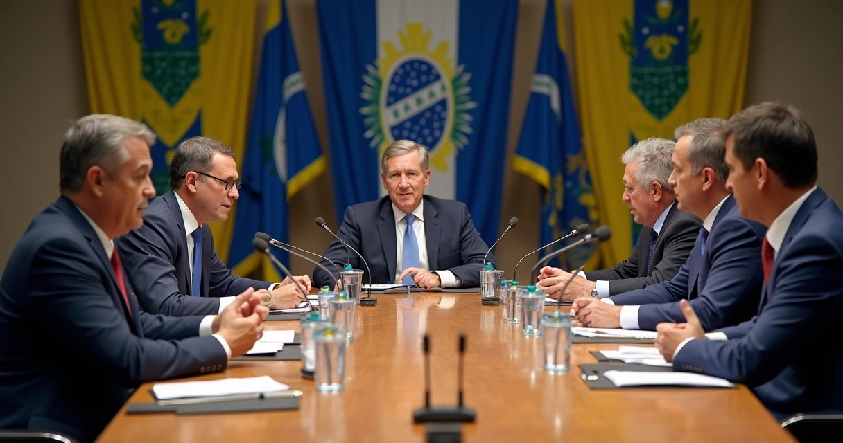 Debate político com pré-candidatos a deputado federal em mesa redonda