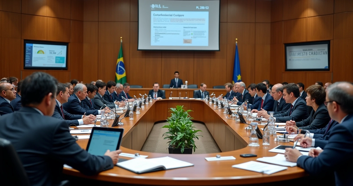 Deputados discutindo projeto de regulação de IA 