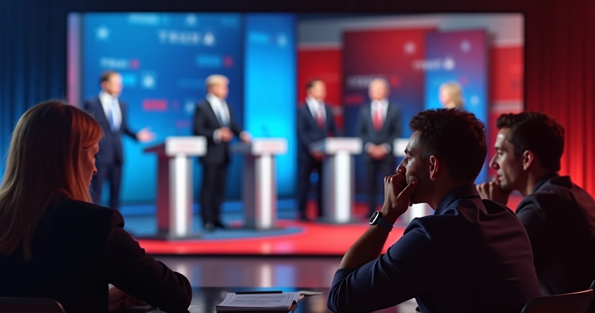 Telas com debate político e reações emocionais