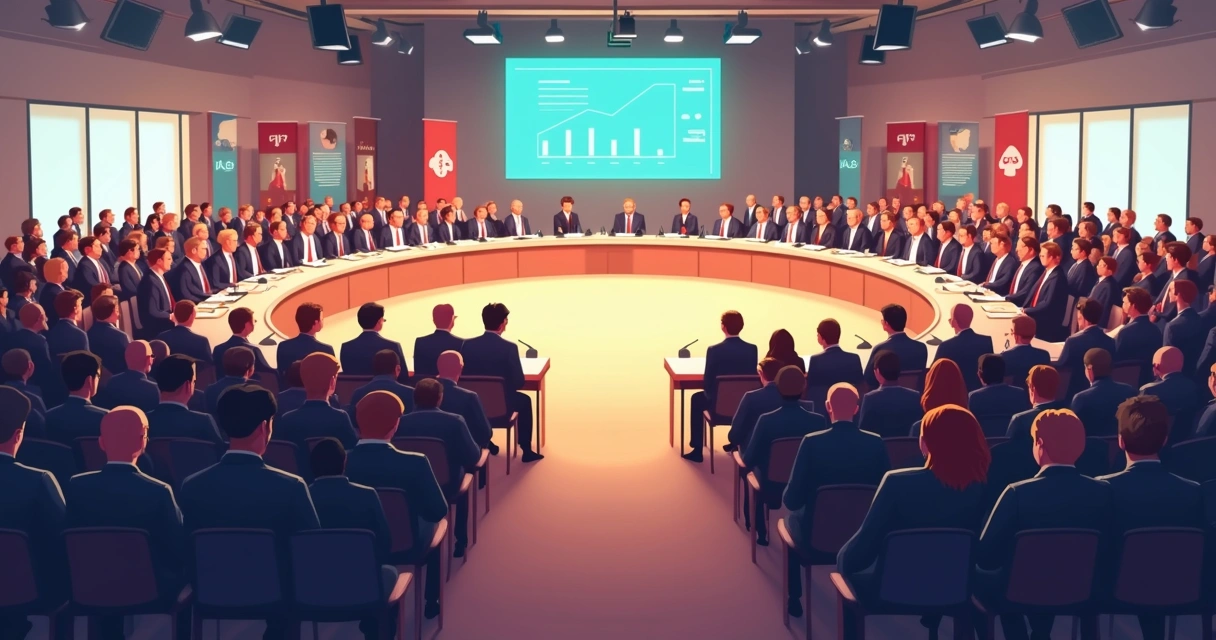 Debate público entre chapas em auditório com público atento