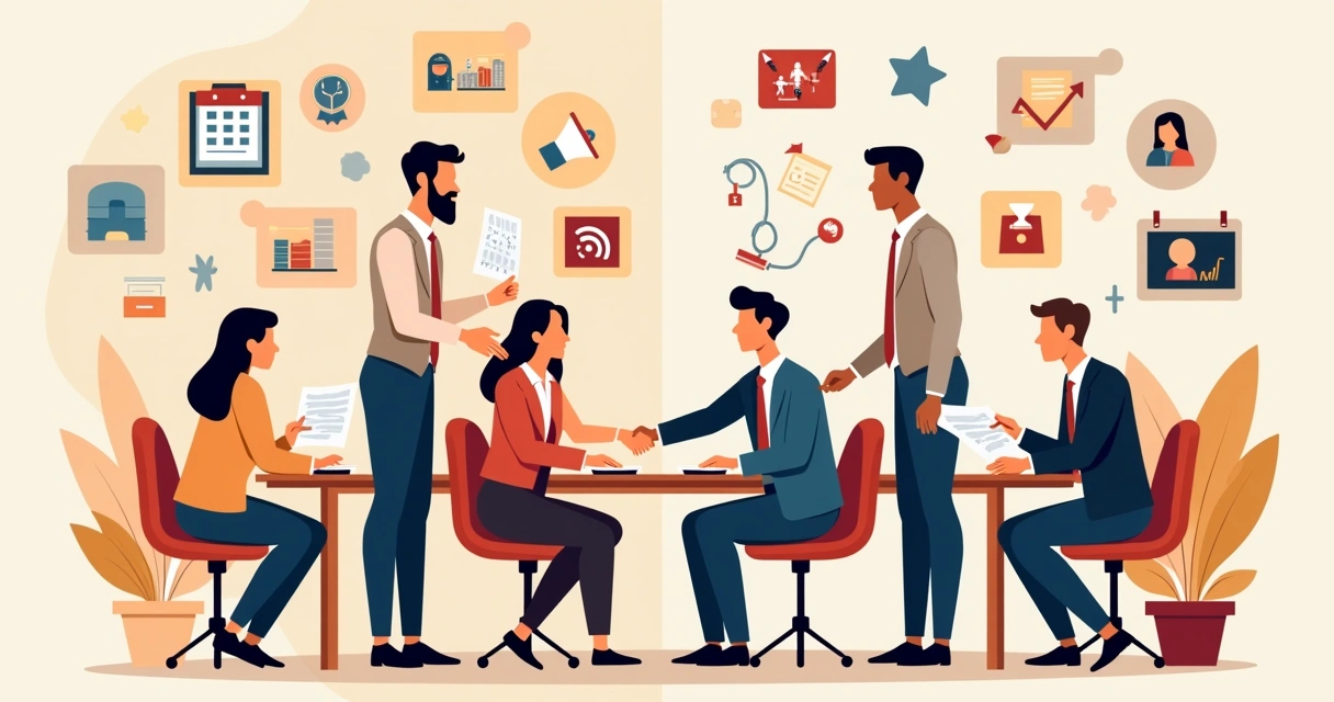 Profissionais discutindo diferenças entre marketing político e eleitoral 
