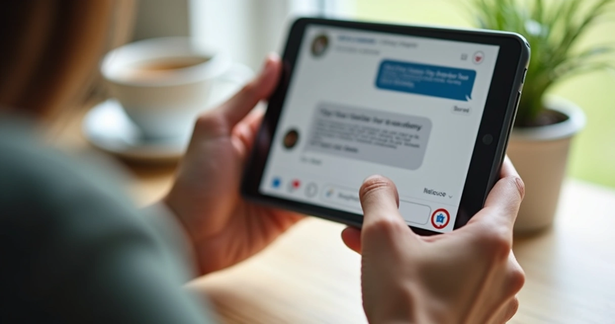 Influenciadora interagindo de forma autêntica com seguidores em rede social 