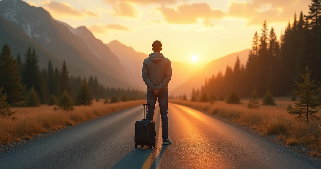 Pessoa tomando decisão em momento de transição