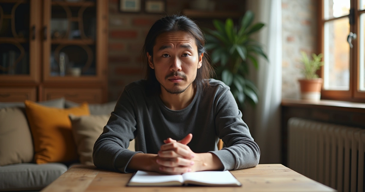 Pessoa refletindo sozinha antes de tomar decisão importante 