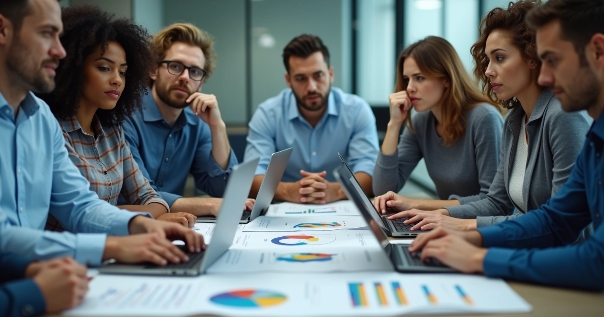 Equipe analisando dados e percebendo erro em decisão autônoma.