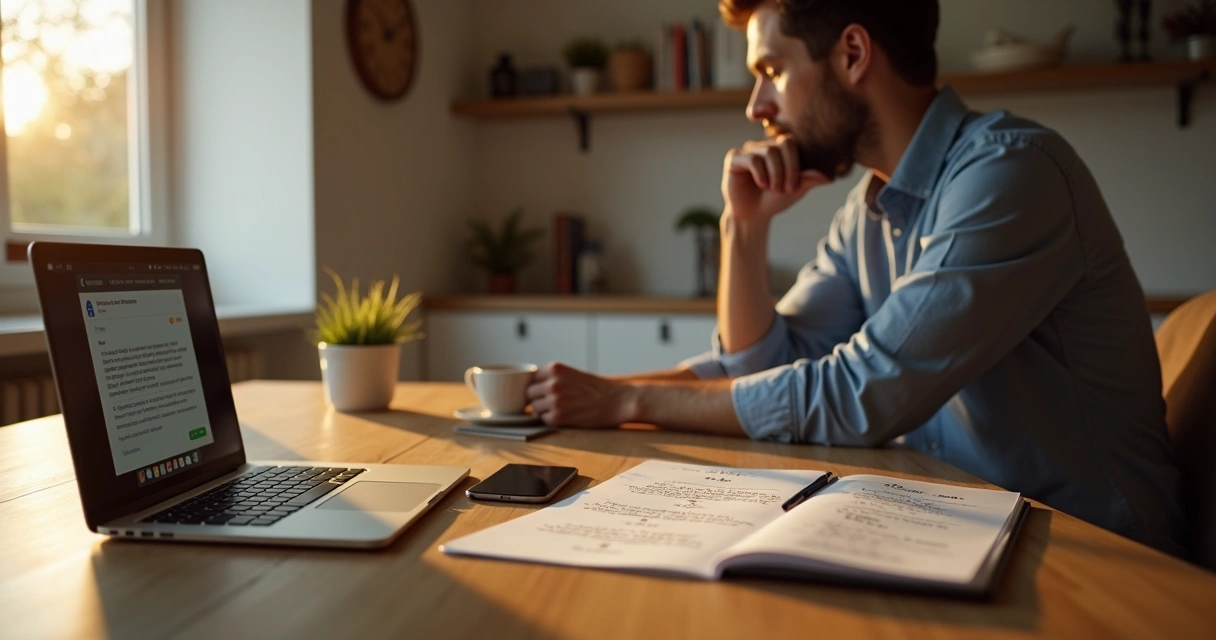 Pessoa refletindo sobre decisão ética no cotidiano 