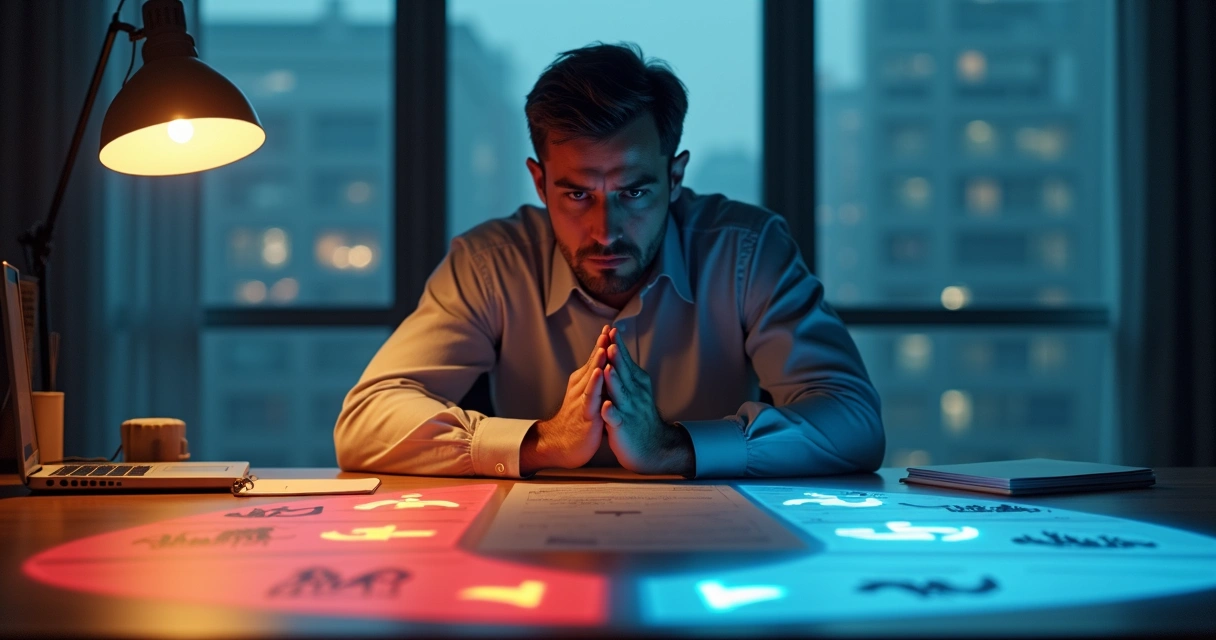 Profissional sentado diante de encruzilhada avaliando decisão ética sob pressão 