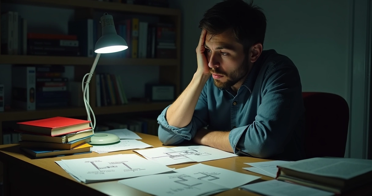 Filósofo refletindo diante de opções de vida 