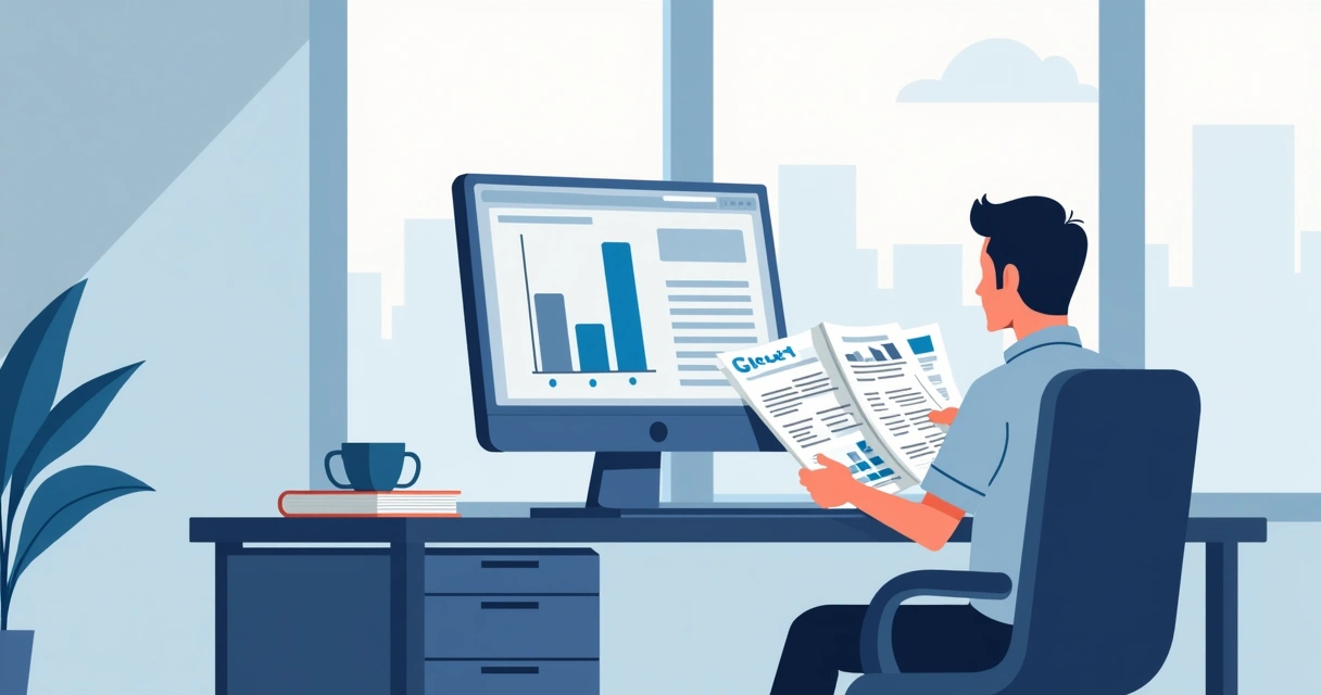 Pessoa analisando documentos e opções de fornecedores 