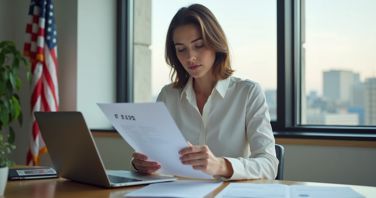 Pessoa analisando documentos para escolher tipo de empresa nos EUA 