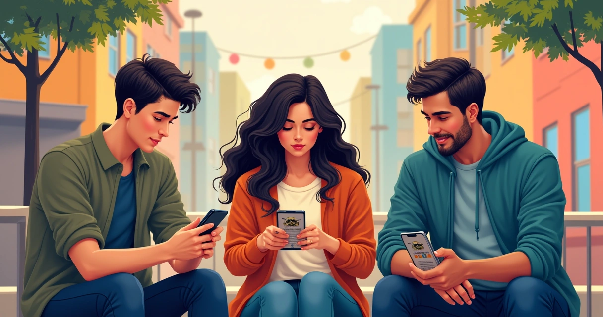 Jovens decidindo visitar bar com autosserviço digital 