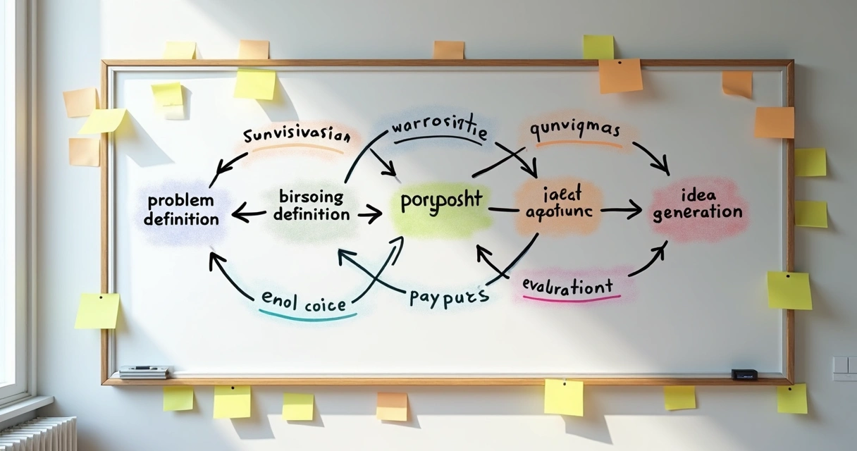 Visual diagram of a group decision chain showing stages influenced by bias. 
