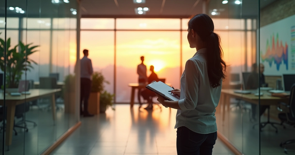 Profesional frente a cruce de caminos eligiendo una decisión ética en el trabajo 