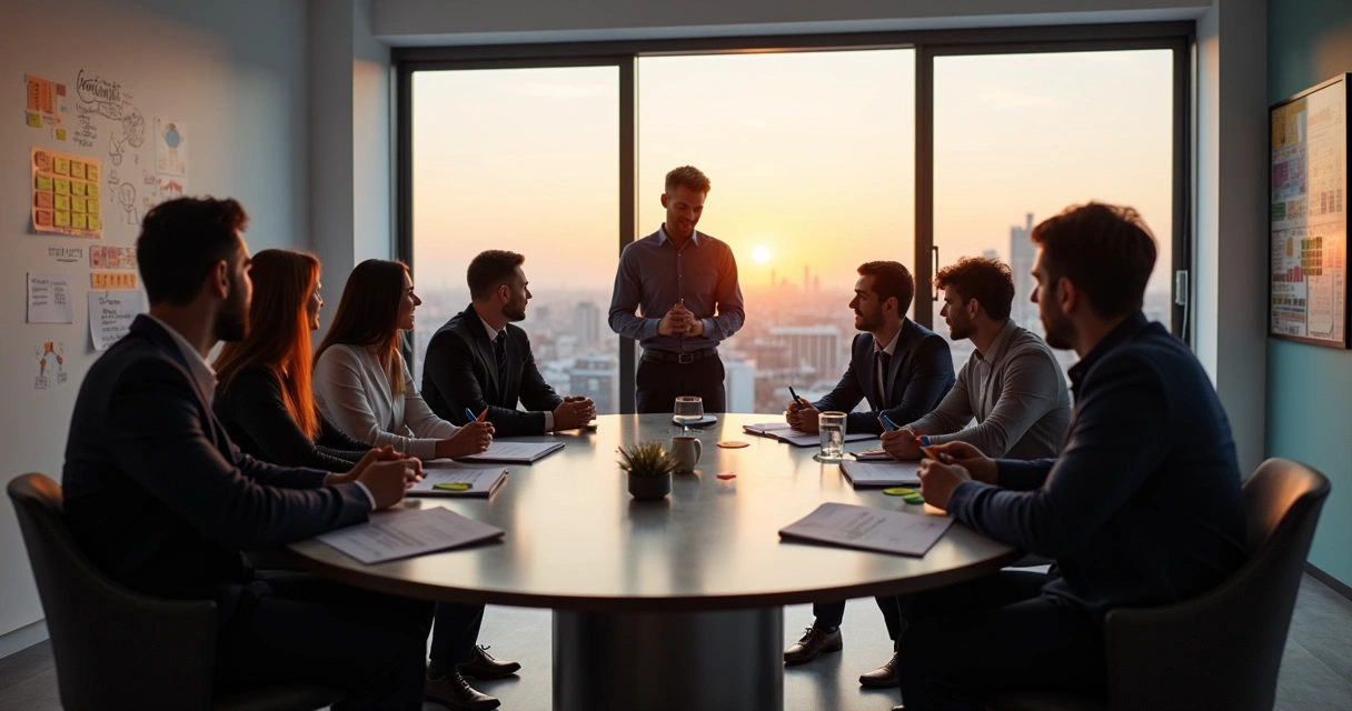 People sharing ideas in a decision-making workshop 
