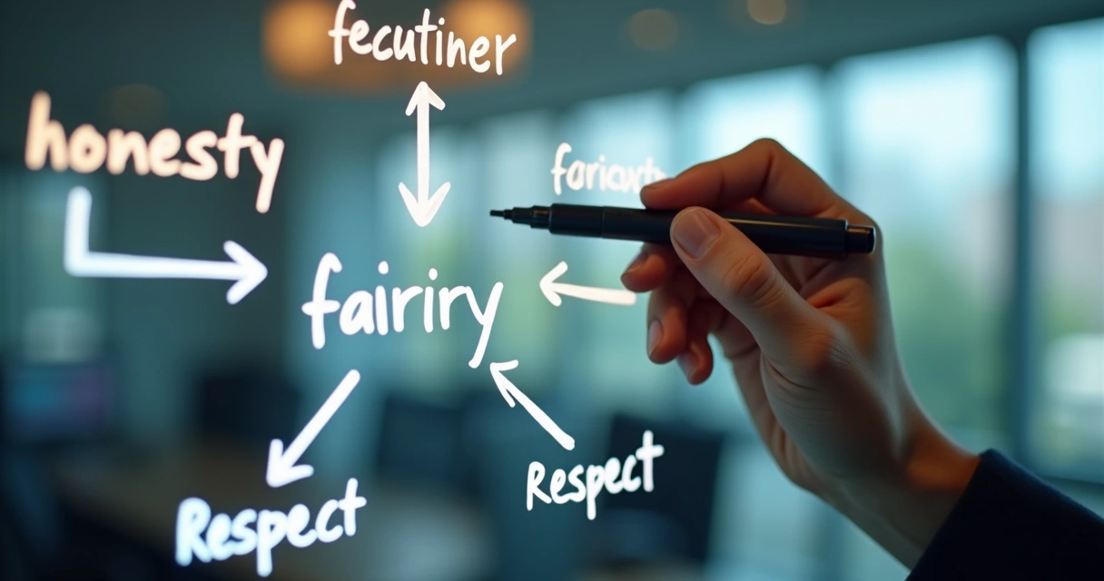 Hand drawing a decision tree with ethical considerations 