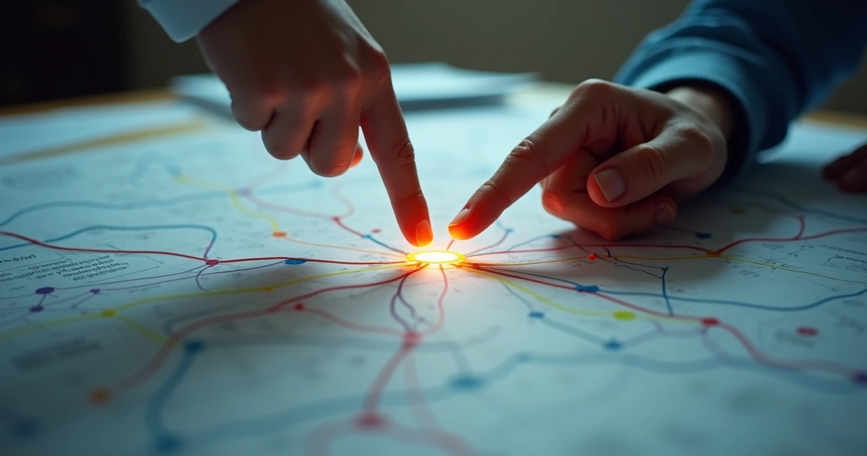 Manos que eligen entre varias alternativas 