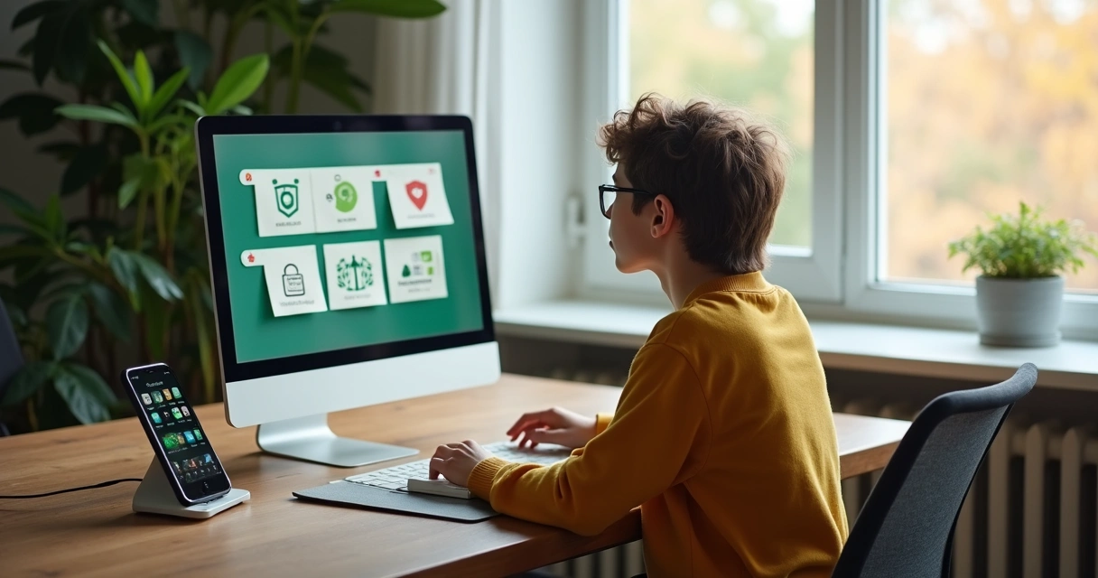 Pessoa analisando opções de compra digital em frente ao notebook 