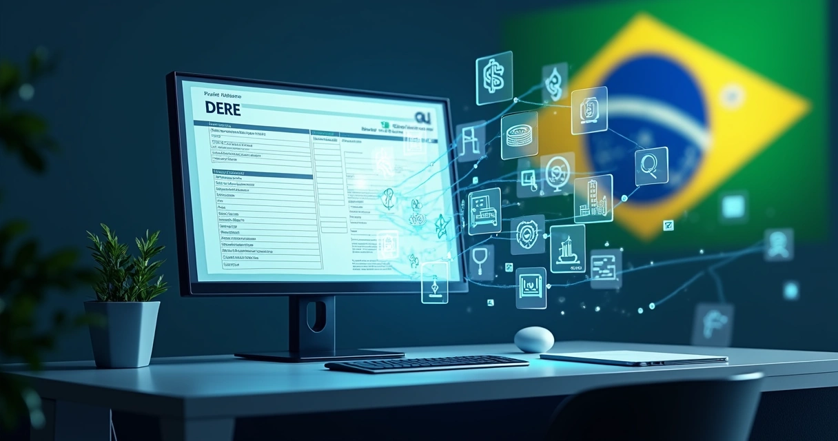 Interface digital com demonstração da declaração eletrônica de regimes específicos 