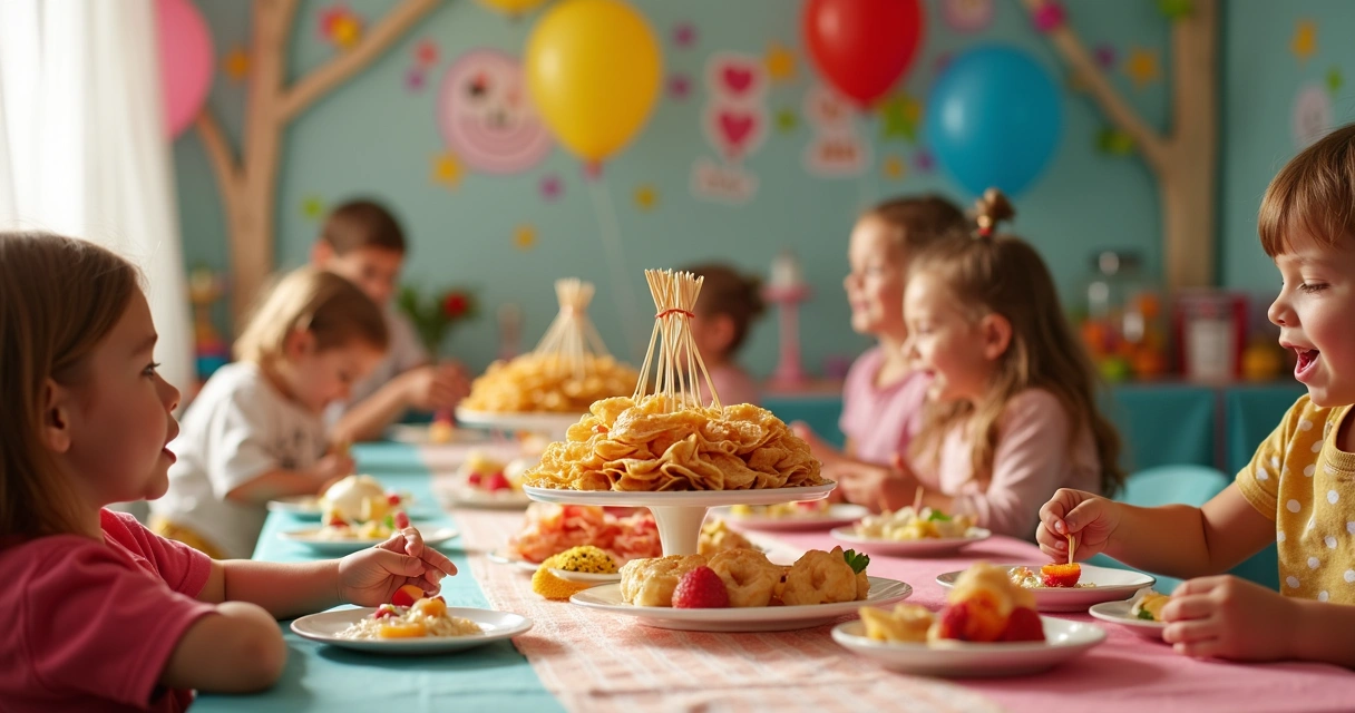Decoração de festa infantil com crepe suíço 